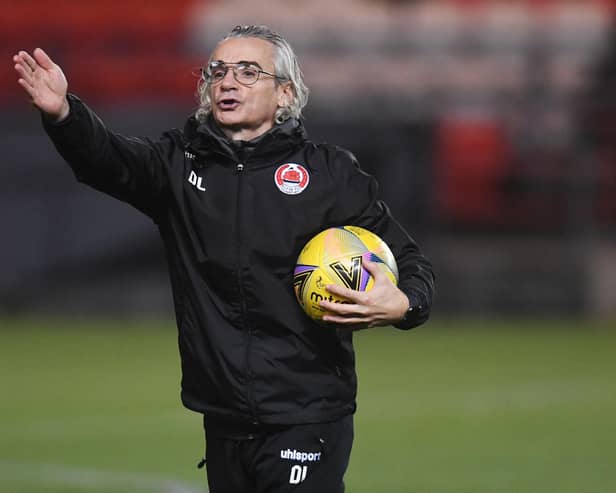 Danny Lennon adopts the professorial look for his job managing Clyde and, even in his 50s, still occasionally playing for them