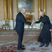 King Charles III receives Prime Minister Liz Truss in the 1844 Room at Buckingham Palace (Picture: Kirsty O'Connor/WPA pool/Getty Images)