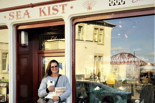 Hollywood actress Brooke Shields at the Sea Kist shop in South Queensferry