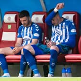 Kilmarnock defeated Hamilton but face a play-off with Dundee to secure their Premiership place. Picture: SNS