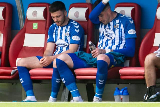 Kilmarnock defeated Hamilton but face a play-off with Dundee to secure their Premiership place. Picture: SNS