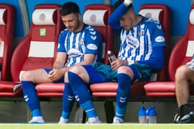Kilmarnock defeated Hamilton but face a play-off with Dundee to secure their Premiership place. Picture: SNS
