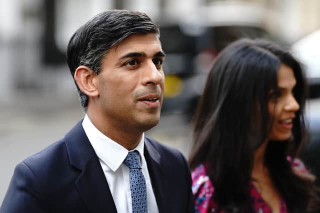 Prime Minister Rishi Sunak and his wife Akshata Murty. Picture: Victoria Jones/PA Wire