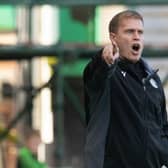 Motherwell manager Steven Hammell on the Easter Road touchline during the 1-0 defeat to Hibs. (Photo by Ross Parker / SNS Group)