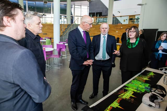 Douglas Pritchard, Associate Professor, The Scott Sutherland School of Architecture & Built Environment, former Deputy First MinisterJohn Swinney, Steve Olivier, RGU's Principal and Vice-Chancellor and Donella Beaton, Vice Principal for Economic Development