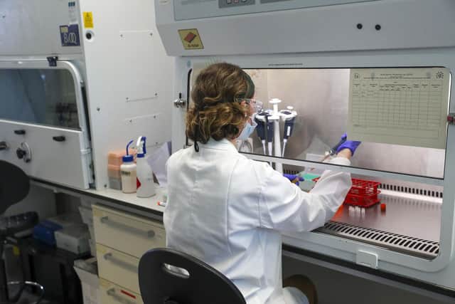 A scientist at work at the Oxford Vaccine Group's facility at the Churchill Hospital (Picture: Steve Parsons/PA)