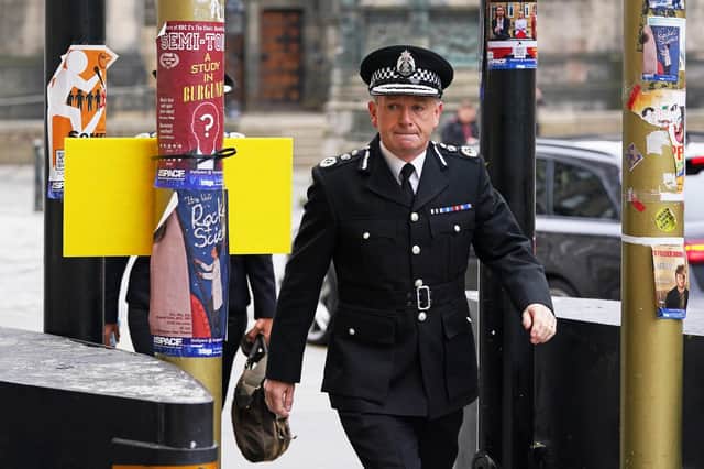 Police Scotland's Chief Constable Sir Iain Livingstone. Image: Andrew Milligan/Press Association.