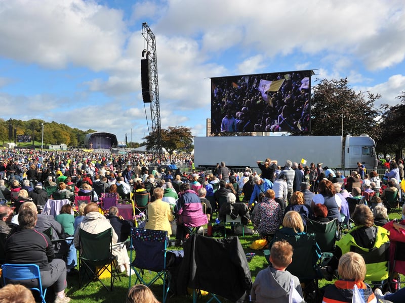 For those nearer the back there were screens.