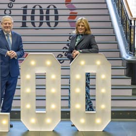 Culture Secretary Angus Robertson with National Librarian Amina Shah  at an event at the National Library of Scotland to celebrate its centenary year (Picture: PA)