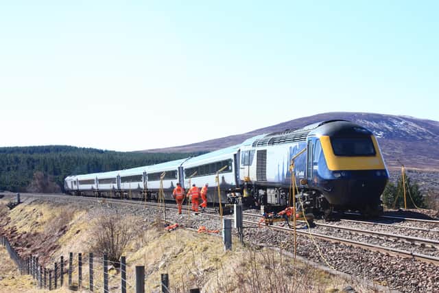The derailment closed the line between Kingussie and Blair Atholl for five days. Picture: Timon Rose