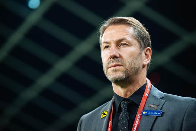 German coach Franco Foda has won 19 of his 29 matches in charge of Austria since taking the job in January 2018. (Photo by JURE MAKOVEC/AFP via Getty Images)