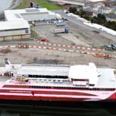 Alfred in Ayr harbour on Wednesday. Picture: John Devlin