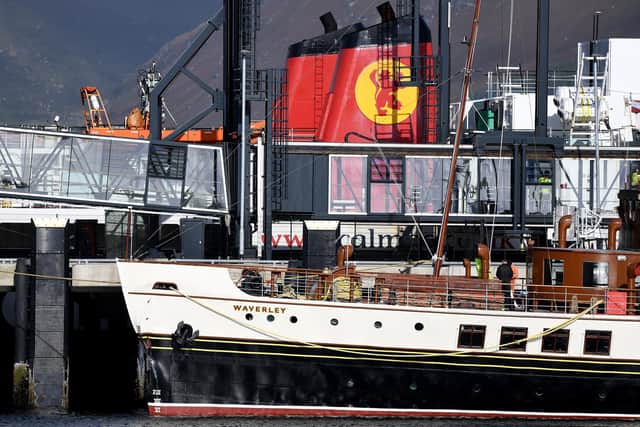 Damage to Waverley's bows after the incident in September. Picture: Jeff J Mitchell/Getty Images