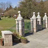 The pavilion in Aboyne Green was damaged by vandals.