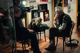 Artist and playwright John Byrne talks to the press to preview the Curtain Up: 40 Years Of Scottish Theatre exhibition at the National Library of Scotland in 2009 (Picture: John Cheskin/PA)