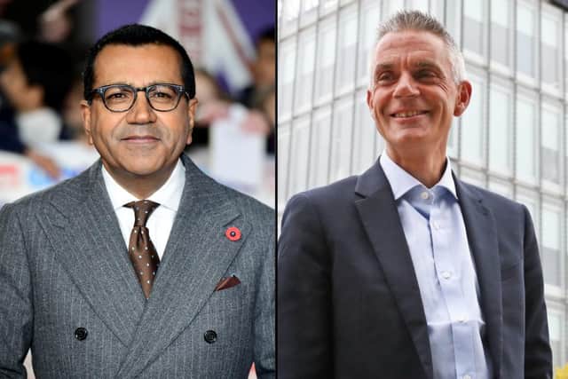 The Serota review was triggered by Lord Dyson's scathing report into the circumstances surrounding Martin Bashir's 1995 Panorama interview with Diana, Princess of Wales. Pictured are Martin Bashir and BBC director-general Tim Davie.