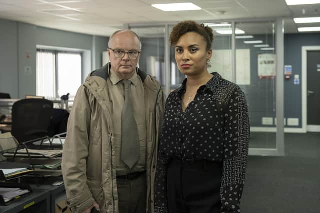 Tala Gouveia and Jason Watkins as McDonald and Dodds. Picture: ITV