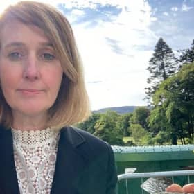 Reporter Alison Campsie at Balmoral Castle following the death of Queen Elizabeth II in September 2022. PIC: Contributed.