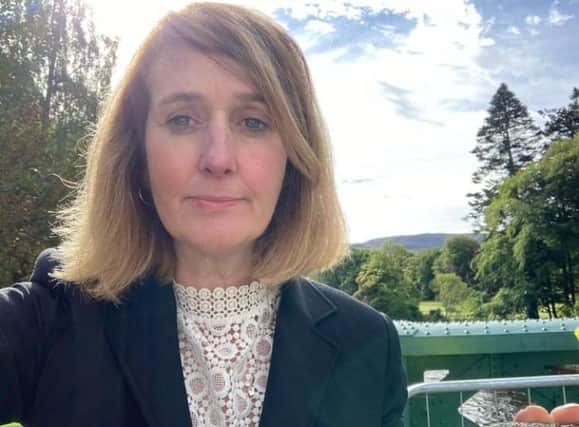 Reporter Alison Campsie at Balmoral Castle following the death of Queen Elizabeth II in September 2022. PIC: Contributed.