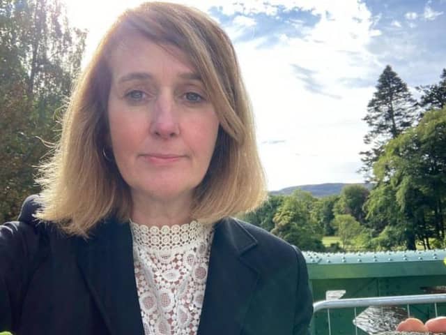 Reporter Alison Campsie at Balmoral Castle following the death of Queen Elizabeth II in September 2022. PIC: Contributed.