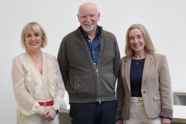 Left to right Professor Eleanor Shaw, Sir Tom Hunter, and Scotland's Chief Entrepreneur Ana Stewart at the Small Business and Entrepreneurship Conference at the University of Strathclyde’s Technology and Innovation Centre in Glasgow