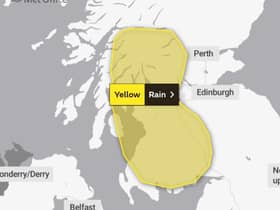The warning will be in force from 9pm on Saturday to 9am on Sunday. Picture: Met Office
