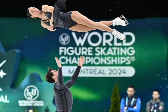Anastasia Vaipan-Law and Luke Digby of Great Britain compete in the Pairs Short Program during the ISU World Figure Skating Championships in Montreal, Quebec, Canada.  (Photo by Minas Panagiotakis/Getty Images)