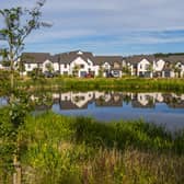 A view of part of the Bertha Park Village housing development on the outskirts of Perth, in which Springfield is involved. Picture by Alan Richardson