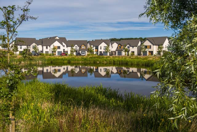 A view of part of the Bertha Park Village housing development on the outskirts of Perth, in which Springfield is involved. Picture by Alan Richardson