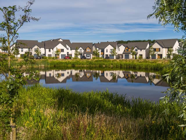 A view of part of the Bertha Park Village housing development on the outskirts of Perth, in which Springfield is involved. Picture by Alan Richardson