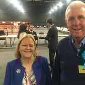John Duncan, chairman of the Conservative and Unionist Association of Aberdeenshire, with Councillor Ann Ross, who held her seat in Banchory and Mid Deeside.
