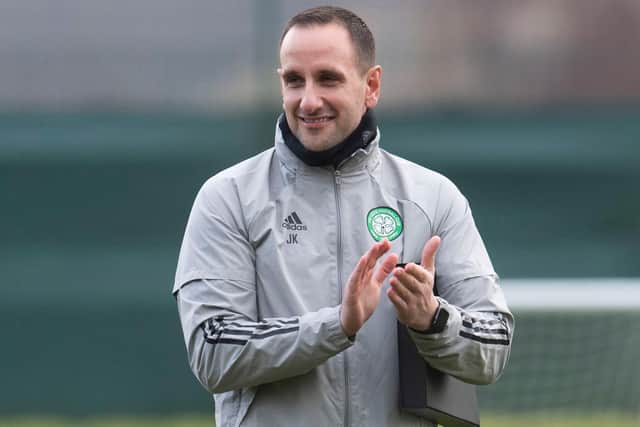 Celtic interim manager John Kennedy believes the chance to still win silverware despite the league being gone gives his team a trophy "to really attack" (Photo by Craig Foy / SNS Group)