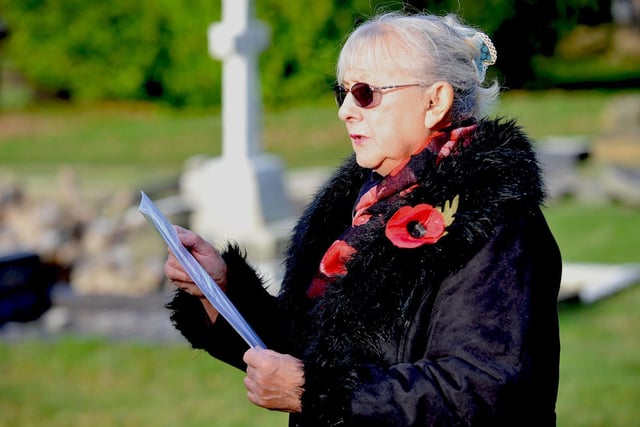 The secretary of the Friends of Westoe Cemetery, Fay Cunningham, gave a reading as part of the ceremony.
