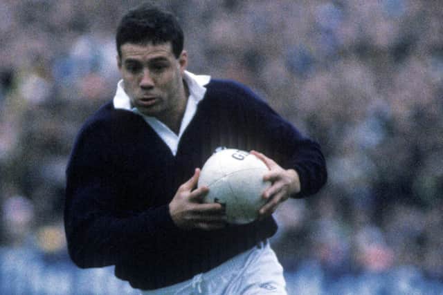 Scott Hastings in action for Scotland at Murrayfield during a Five Nations match against England in 1992.