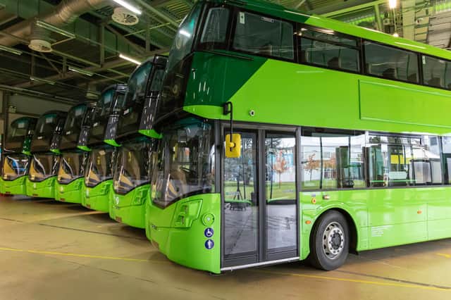 The hydrogen-powered double deckers are due in Aberdeen in September.