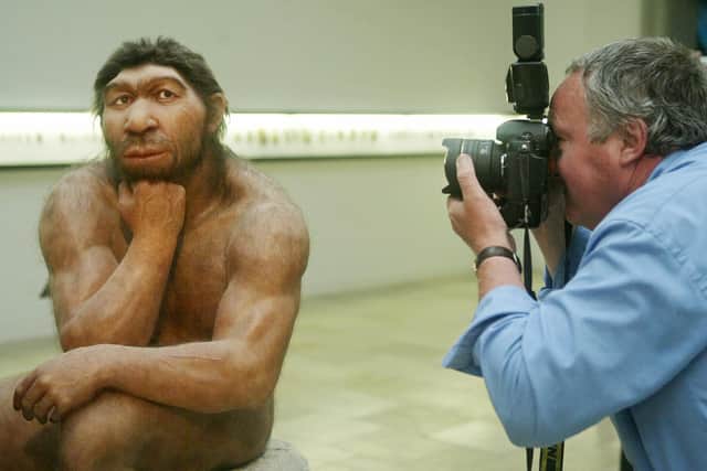 Our Homo sapiens ancestors may have met as many as eight different types of human, such as Neanderthals (Picture: Sebastian Willnow/DDP/AFP via Getty Images)