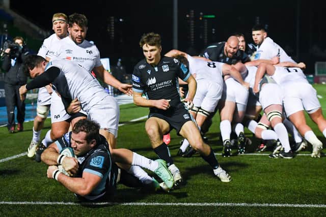 Fraser Brown made a try-scoring return to the Glasgow side in the win over Ospreys in the United Rugby Championship. (Photo by Ross MacDonald / SNS Group)