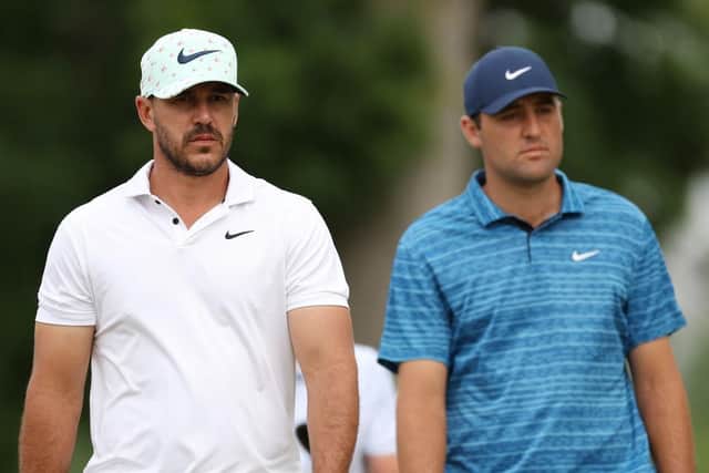Brooks Koepka and Scottie Scheffler played together in last week's US Open at The Country Club in Brookline, Massachusetts. Picture: Rob Carr/Getty Images.
