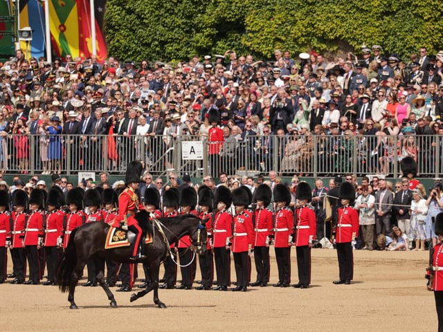 The Prince of Wales during the Trooping the Colour ceremony at Horse Guards Parade.