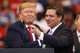 Donald Trump looks set to see off rivals for the Republican party nomination like Ron DeSantis (Picture: Joe Raedle/Getty Images)