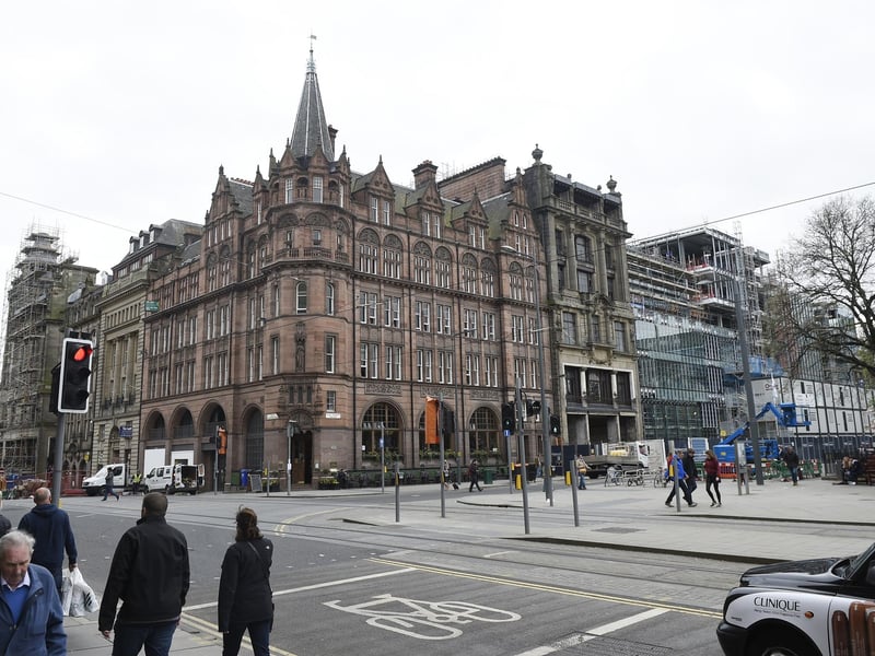 Opened as the Prudential Assurance building in 1895, this fine piece of architecture by Alfred Waterhouse occupies the southeast corner of St Andrew Square.