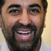 Health Secretary Humza Yousaf during a visit to the New Victoria Hospital in Glasgow.