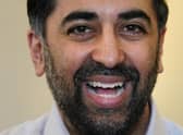 Health Secretary Humza Yousaf during a visit to the New Victoria Hospital in Glasgow.