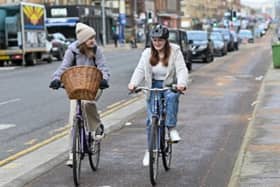 The South City Way in Victoria Road. (Photo by Cycling Scotland)