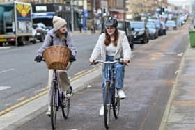 The South City Way in Victoria Road. (Photo by Cycling Scotland)