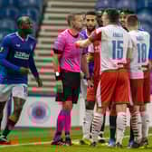 Rangers star Glen Kamara was racially abused by Slavia's Ondrej Kudela.  (Photo by Alan Harvey / SNS Group)