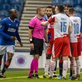 Rangers star Glen Kamara was racially abused by Slavia's Ondrej Kudela.  (Photo by Alan Harvey / SNS Group)