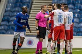 Rangers star Glen Kamara was racially abused by Slavia's Ondrej Kudela.  (Photo by Alan Harvey / SNS Group)