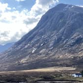 Buachaille Etive Mòr, at the head of Glen Etive, from the Devil's Staircase. Pic: J Christie