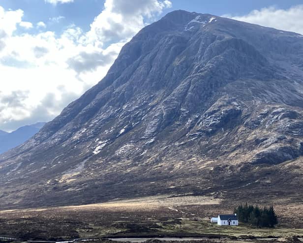 Buachaille Etive Mòr, at the head of Glen Etive, from the Devil's Staircase. Pic: J Christie